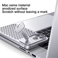 Coque de téléphone en aluminium rigide, fine, respirante, antichoc, avec support de refroidissement et dissipation thermique pour iPhone 15 Pro Max (vente en gros)