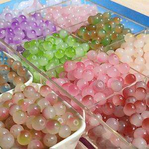 Venta al por Mayor de Accesorios de Joyería FanWan, Cuentas de Vidrio Degradado de Dos Colores, 8mm, Hechas a Mano, para Pulseras DIY, Sueltas, para la Creación de Joyas - Product Image 3