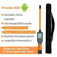 Lector de Microchip RFID FDX para Animales, Material ABS Impermeable, Protocolo ISO, para Etiquetas de Oreja de Perros, Gatos y Ganado