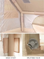 Vente d'usine 6,3 mètres carrés Tente de camping gonflable Colonne d'air Pliante Toit en Oxford Tente de camping familiale Imperméable Portable