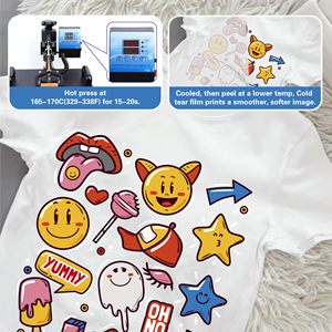 Film DTF PET en rouleau OCBESETJET 60CM*100M, imperméable, antistatique, pour impression jet d'encre, pelable à chaud, épaisseur 75U, film mat double face - Product Image 3