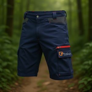 Shorts de travail style Bermuda pour homme, bleu foncé, avec poches cargo - Product Image 3
