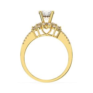 Nouvelle mode de bagues de luxe bijoux pour femmes or jaune 10 carats bague en or style vintage avec pierre de zirconium fabricant du Vietnam - Product Image 3