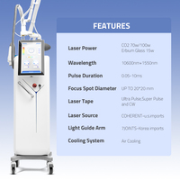 Machine de beauté à double longueur d'onde à tube RF 70W 2 en 1 10600nm + 1550nm pour resurfaçage de la peau au laser CO2 vaginal debout fractionné