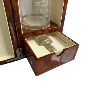 Boîte de rangement en bois sur mesure à double porte pour whisky/vin/fût, design gravé au laser, emballage cadeau de luxe haute brillance - Product Image 5