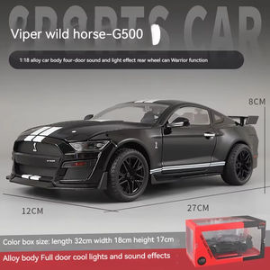 Modèle en alliage moulé sous pression <span class=keywords><strong>1</strong></span>:18 Ford <span class=keywords><strong>Mustang</strong></span> GT500 Modèle de voiture en métal avec portes décoratives ouvertes Jouet pour enfants - Product Image 5