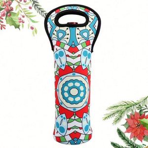 Sac isotherme de luxe en néoprène de 750 ml pour bouteille de vin avec logo personnalisé, panier repas isotherme pour emballage de vin, fonction thermique - Product Image 2