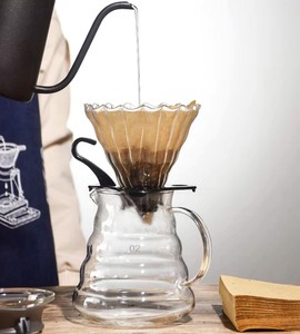 コーヒードリッパーセット 600ml コーヒーサーバー ペーパーフィルター付き 透明ガラス製 - Product Image 4