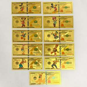 Tarjeta de Billetes de Personajes Famosos de Dibujos Animados <span class=keywords><strong>Mickey</strong></span> Mouse, <span class=keywords><strong>Minnie</strong></span>, Pato Donald, Daisy, Goofy y <span class=keywords><strong>Pluto</strong></span> para Regalos y Souvenirs - Product Image 1