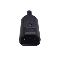 Prise d'extension CA avec prise 3 broches IEC C14, entrée 15A/250V, connecteur électrique industriel IP22