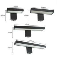 Applique murale LED extérieure en alliage d'aluminium, étanche IP65, blanc chaud, noir ou gris, à économie d'énergie et longue durée de vie