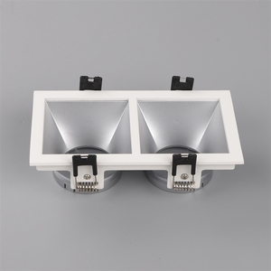 Carcasa de aluminio fundido a presión para downlight de doble cabezal cuadrado empotrado, kit de luces con portalámparas MR16 para el hogar - Product Image 2