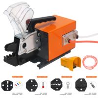 Machine à sertir les bornes pneumatiques Naibao AM-10 en acier au carbone, style européen, avec interrupteur au pied, portable, pour fils et câbles