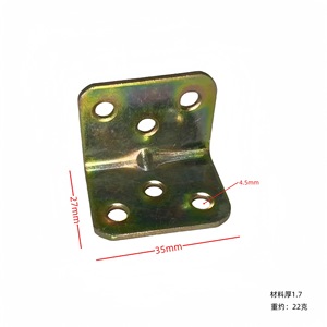 Support d'angle en L à 90 degrés en acier zingué, connecteur d'étagère de meuble, accessoire de quincaillerie DJM 3527 durable - Product Image 2