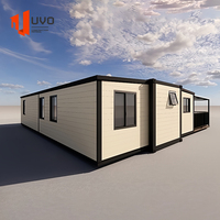 Meilleure vente maison mobile 3 1 de 40 pieds à assemblage facile maison conteneur préfabriquée extensible en acier panneau sandwich de villas de 4 chambres à coucher