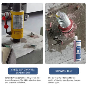 Yüksek Dayanımlı İki Bileşenli Epoksi Donatı Ankrajı Enjekte Edilebilir 2 Parçalı Tek Tüp Kimyasal Ankraj Epoksi Yapıştırıcı İnşaat İçin - Product Image 3