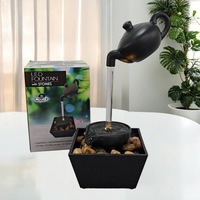 Nouvelle Fontaine de Table Flottante Intérieure 2026 avec Cascade Relaxante et Lumière LED pour la Maison et le Bureau