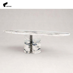 Tostone Luxueux Naturel Blanc Marbre Pierre Rectangle <span class=keywords><strong>Console</strong></span> <span class=keywords><strong>Table</strong></span> pour Intérieur Salon Hôtel Durable Meubles Décoration - Product Image 4