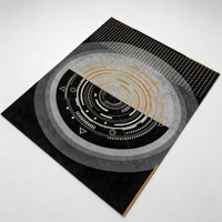 Tapis de prière en fibre de polyester tissé, motif abstrait noir moderne, prix de gros, pour usage domestique
