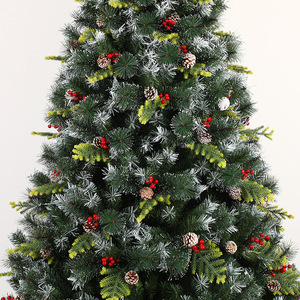 <span class=keywords><strong>Sapin</strong></span> de Noël <span class=keywords><strong>artificiel</strong></span> rouge avec simulation de neige et cônes de pin - Grand accessoire photo extérieur - Product Image 2