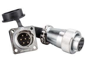 WS16 IP67 2pin 3pin 4 पिन 5pin 6pin 7pin 8pin 9pin धातु वर्ग निकला हुआ किनारा चेसिस पैनल माउंट विमानन केबल कनेक्टर - Product Image 6