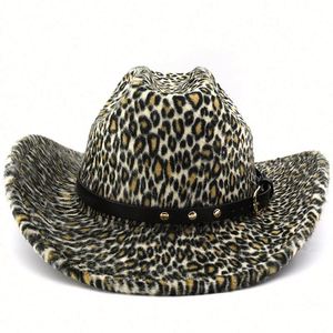 2025 Autumn Winter New Arrival Fashion Women Stylish Cosplay Leopard Print Cowboy <b>Hat</b> - Product Image 4