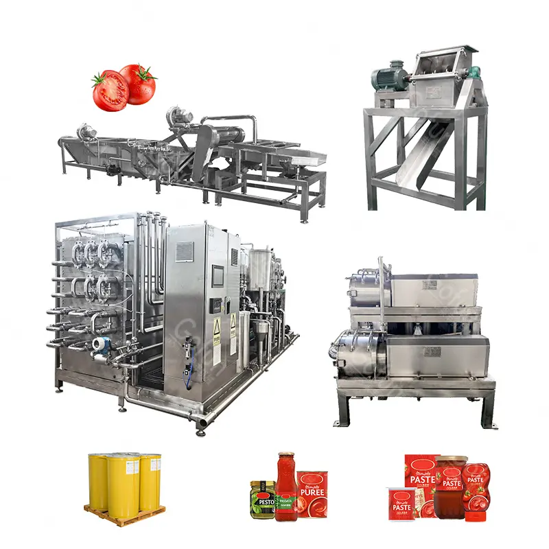 トマトソース生産ライントマト濃縮ペーストソースピューレ完全生産ライン