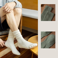 Vente en gros de chaussettes confortables pour hommes épaisses en coton biologique bambou chaussette unisexe personnalisée