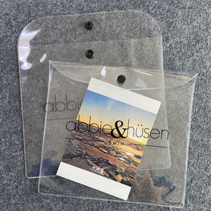 Đặc Biệt Tùy Chỉnh Logo Rõ Ràng <span class=keywords><strong>PVC</strong></span> Bao Bì Túi, <span class=keywords><strong>PVC</strong></span> Quần Áo Túi Với Nút - Product Image 5