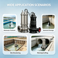 Bomba sumergible de hierro fundido de alto volumen para aguas residuales, bomba eléctrica para aguas sucias, deshidratación en minería y transporte de lodos