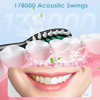 Brosse à dents électrique sonique rechargeable de type C intelligente pour adultes, blanchiment des dents, voyage, IPX7, 5 modes, usage domestique, vente en gros