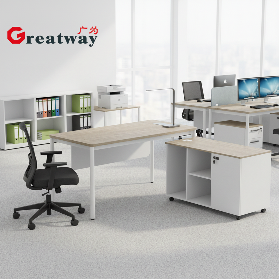 Rom Office Greatway ROM-DC Modern Office Workstation Desk with Panel Design ...
