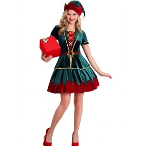 HESPER Hot Sale Unisex Adult Cosplay Christmas Costume Casual Style Santa Jumpsuit With Zombie Skull Pattern for All Adults - Product Image 3