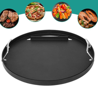 Plaque de cuisson en acier au carbone avec poignées pour barbecue au charbon Kamado Joe 18,2 pouces, sans revêtement intérieur/extérieur, fabriqué en Chine
