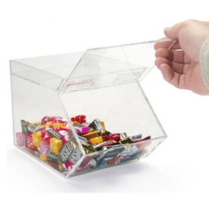 Bán buôn tùy chỉnh nhựa kẹo hạt ngũ cốc lưu trữ container hộp thùng nhỏ <span class=keywords><strong>Acrylic</strong></span> kẹo Dispenser với muỗng - Product Image 2