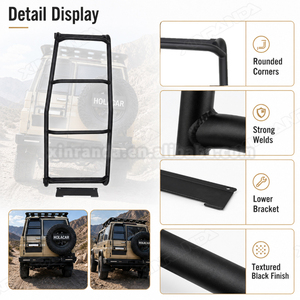 Escalera Trasera Corta para Automóvil, Escalera para Puerta Trasera para <span class=keywords><strong>Toyota</strong></span> <span class=keywords><strong>Land</strong></span> <span class=keywords><strong>Cruiser</strong></span> Serie LC70 LC71 LC76 LC78 - Product Image 3