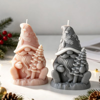 Moule en silicone HY pour elfe de Noël, gnome, maison d'arbre de Noël, forme de nain, pour bougies parfumées, décoration de Noël pour la maison