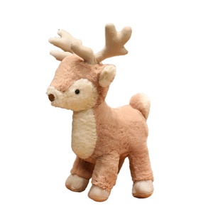 Simpatico Peluche Natalizio a Forma di Pupazzo di Neve e Renna, Bambola di <span class=keywords><strong>Cervo</strong></span> Sika Imbottita in Cotone PP, Giocattolo Confortevole per Bambini Unisex da 0-24 Mesi - Product Image 1