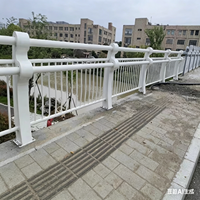 Barrières de protection paysagères en acier inoxydable 304 et composite carbone, montées au sol, pour la protection des ponts et rivières, vente en gros