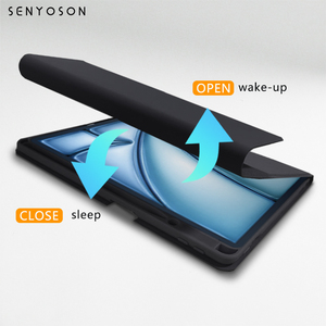 เคสคีย์บอร์ดแบบพับได้ SYX สำหรับ <span class=keywords><strong>iPad</strong></span> 10.9 นิ้ว พร้อมแผ่นรองเขียนแบบมัลติทัช ช่องใส่ปากกา <span class=keywords><strong>รองรับ</strong></span>หลายสี - Product Image 5