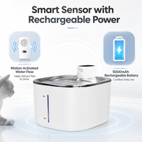 Fontaine à eau automatique portable pour animaux de compagnie, intelligente, en ABS, écologique, étanche, fonctionnant sur batterie/charge, pour chiens, sur pied