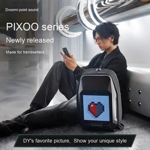 Divoom <span class=keywords><strong>Pixoo</strong></span> CyberBag Bolsa de lona impermeable de gran capacidad Pantalla de píxeles LED para montar en motocicleta Llevar electrónica de consumo - Product Image 3