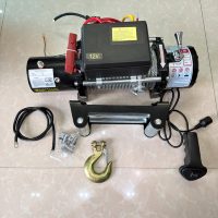 Treuil électrique à câble métallique résistant à la corrosion pour usage marin, 12000 LBS, 12V avec protection contre les surcharges