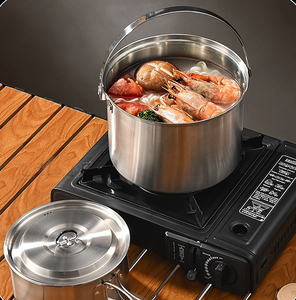 <span class=keywords><strong>Set</strong></span> di Pentole da Campeggio in Acciaio Inox 304, <span class=keywords><strong>Set</strong></span> con Bollitore per Escursioni, Cucina all'Aperto e Picnic - Product Image 5