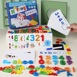 Juego de Alfabeto de Madera para Deletrear y Practicar Matemáticas, Juego Educativo de Letras y Operaciones para Niños - Product Image 4