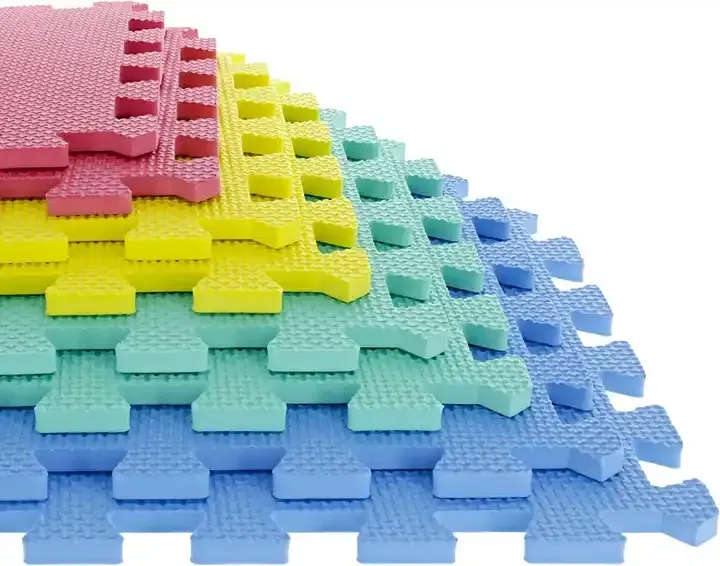 Carreaux de sol en mousse multicolore Rembourrage en mousse EVA Tapis de jeu non toxique pour les tout-petits, bébés ou enfants
