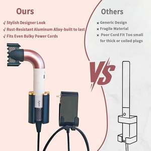 Support mural pour <span class=keywords><strong>Dyson</strong></span> Airwrap Styler, support de rangement pour <span class=keywords><strong>fer</strong></span> à <span class=keywords><strong>friser</strong></span> et accessoires, support de salle de bain - Product Image 6