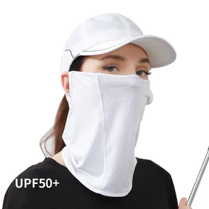Anti Uv facial mask ice Cooling breathable with hanging ear design mesh Bandana suitable for outdoor activities golf upf 50