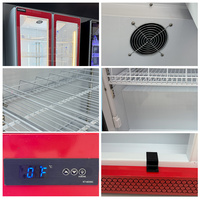 Congélateur-réfrigérateur commercial à prix d'usine, combiné, avec porte vitrée verticale, tout en verre, pour boissons