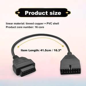 OBD2 OBD1 GM محول 12 دبوس OBD1 16 دبوس OBD2 الماسح الضوئي أداة تشخيص أعطال النحاس موصل كابل بديل للسيارات شعبية - Product Image 3